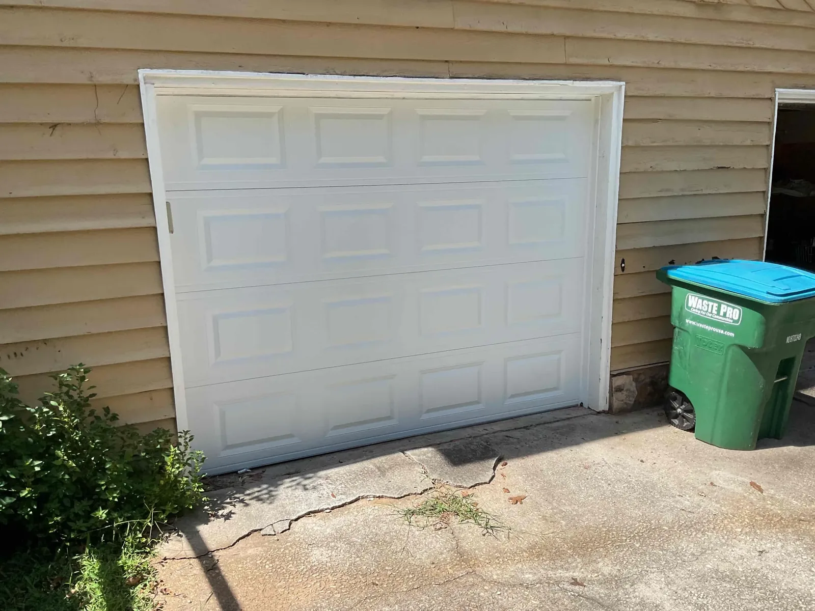 Completed garage door project after replacement